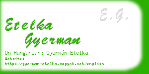 etelka gyerman business card